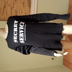 Snake Eyes Black Graphic Long Sleeve Waffle Texture Shirt Size S